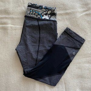 grey and floral lululemon leggings
